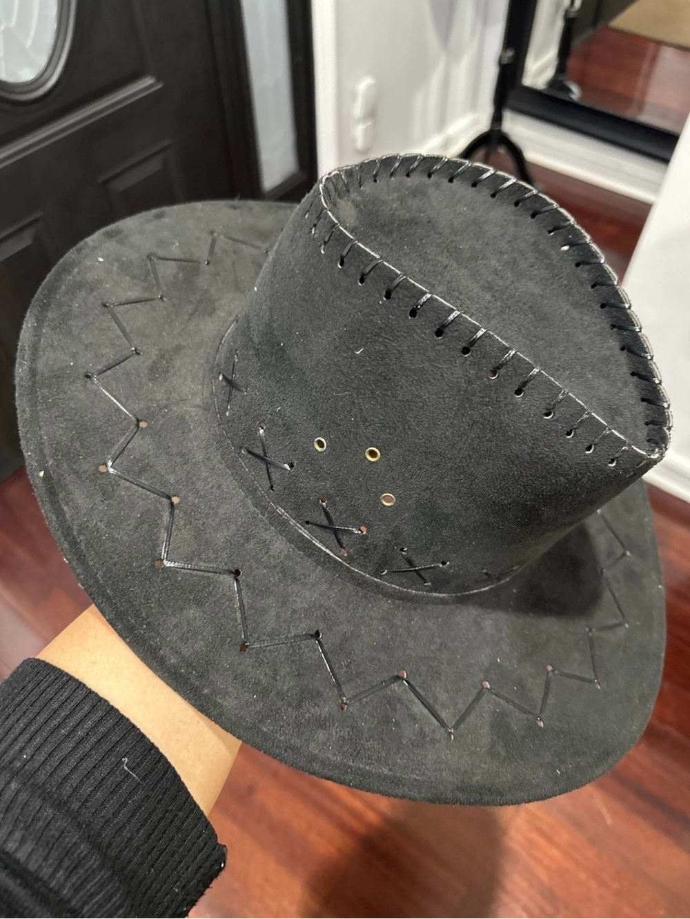 Men's Black Suede Western Hat